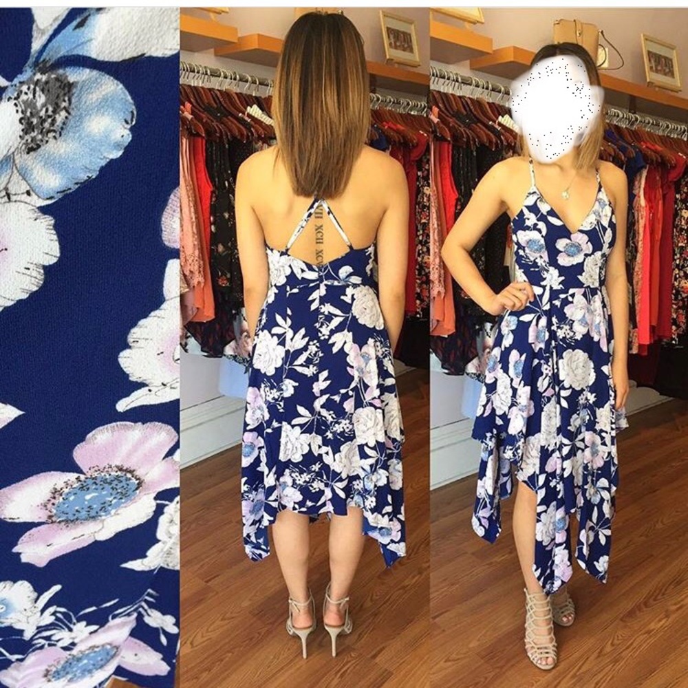 Asymmetrical Floral Summer Dress